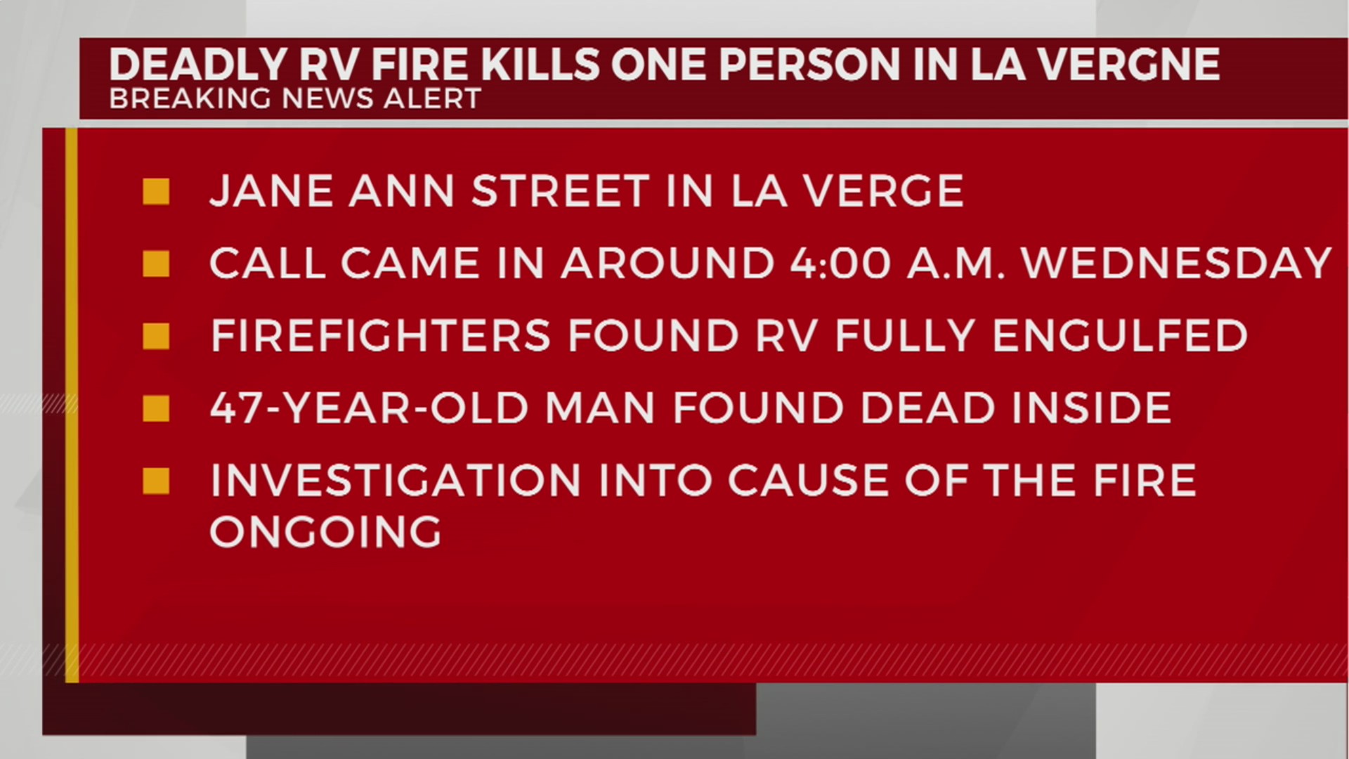 Man found dead in RV fire in La Vergne – WKRN News 2