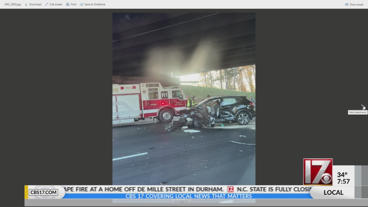 Crash on I-40 westbound in Wake County causes traffic delays – CBS17.com