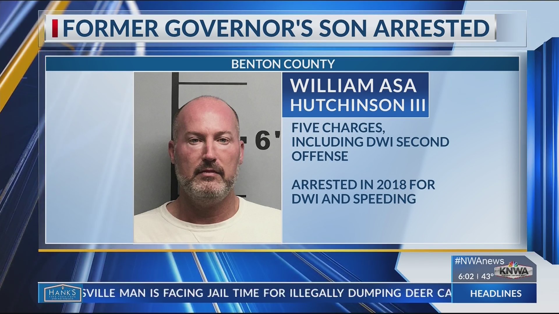 Former Arkansas Governor’s son arrested, facing felony charge – KNWA FOX24