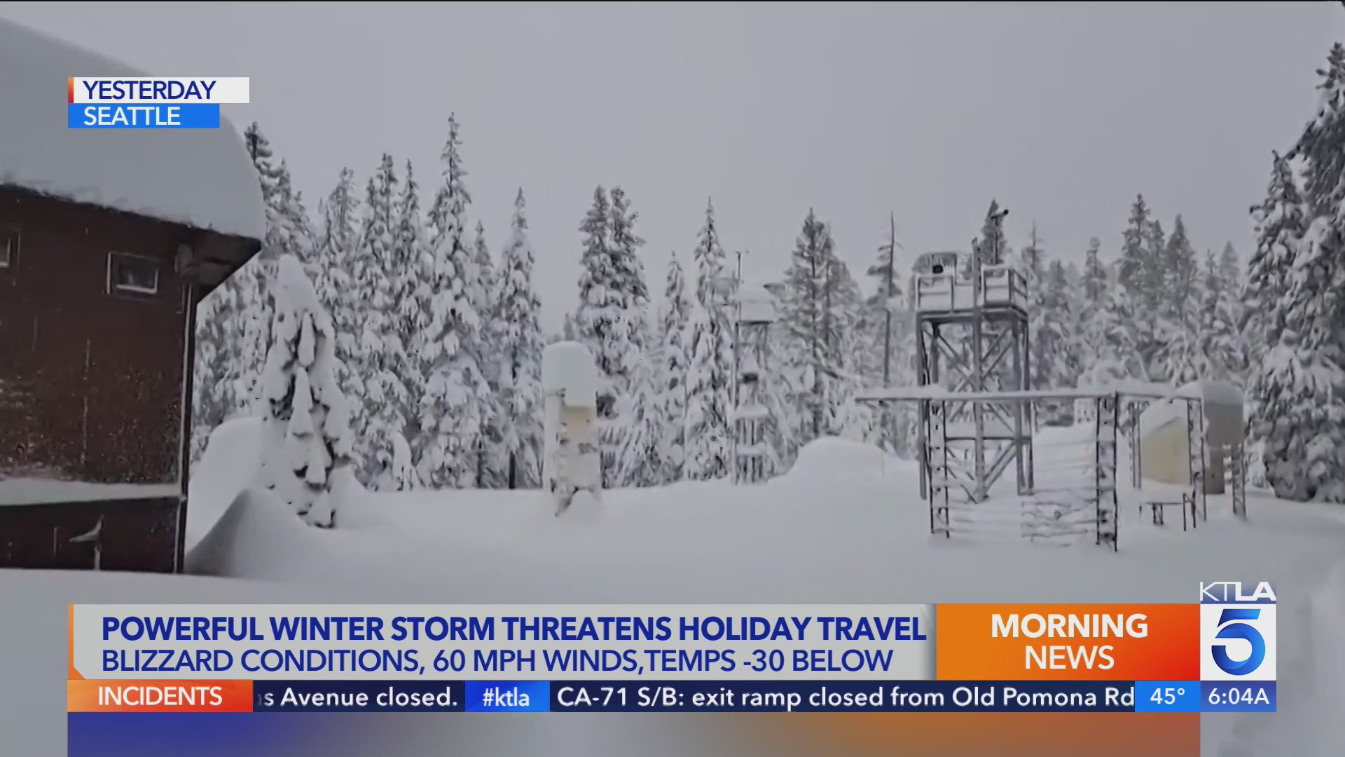 Winter storm threatens holiday travel – KTLA
