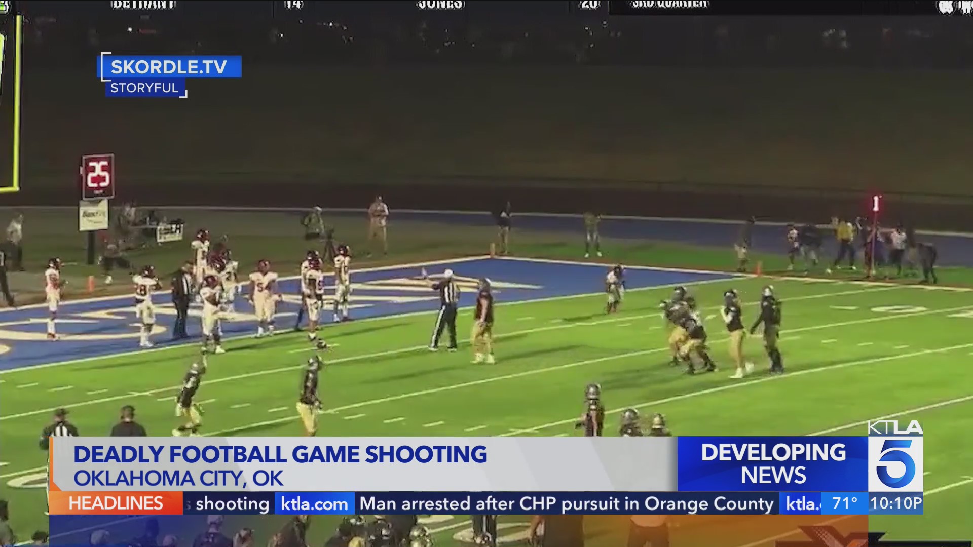 Shooting at high school football game leaves 1 teen dead – KTLA