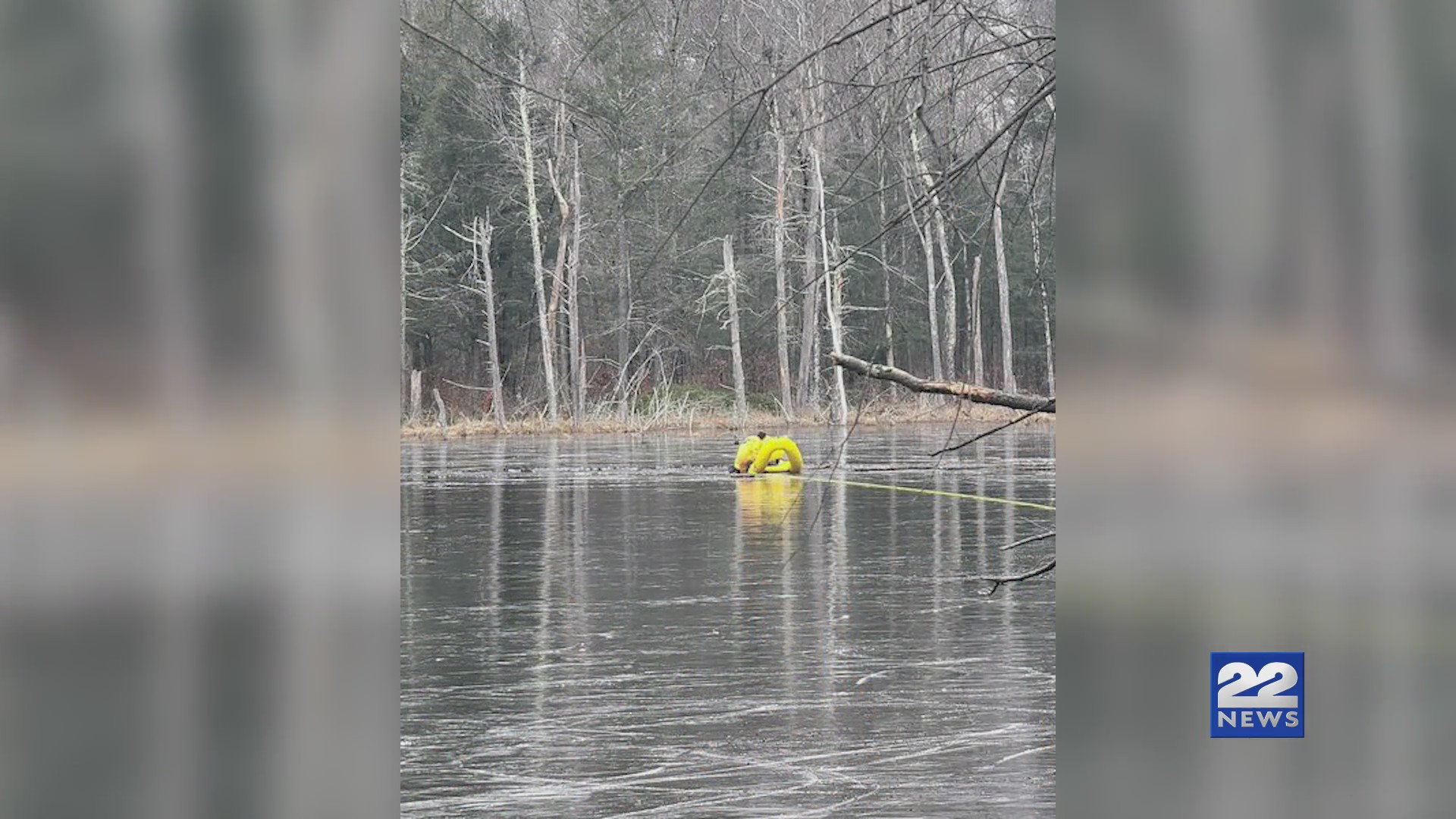 Man rescued from pond after falling through ice – WWLP