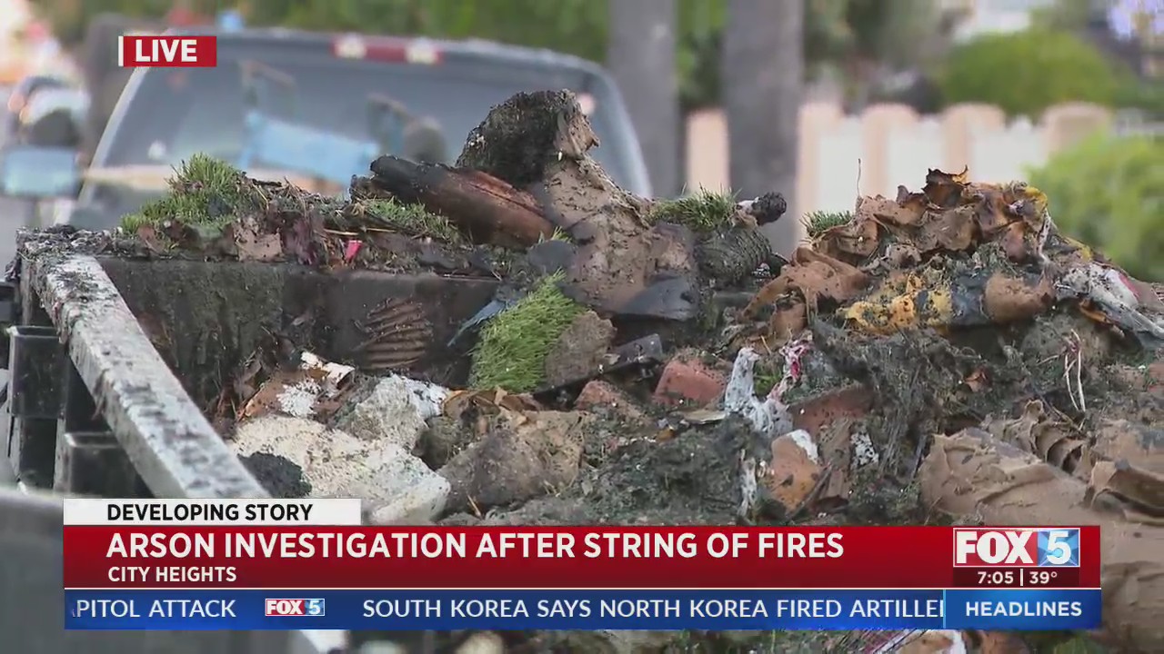 Arson Investigation After String Of Fires – FOX 5 San Diego & KUSI News