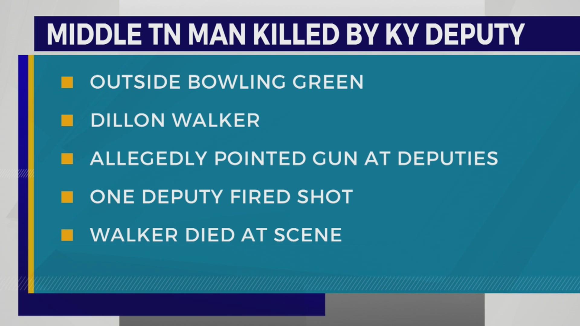 Tennessee man killed by Kentucky deputies – WKRN News 2