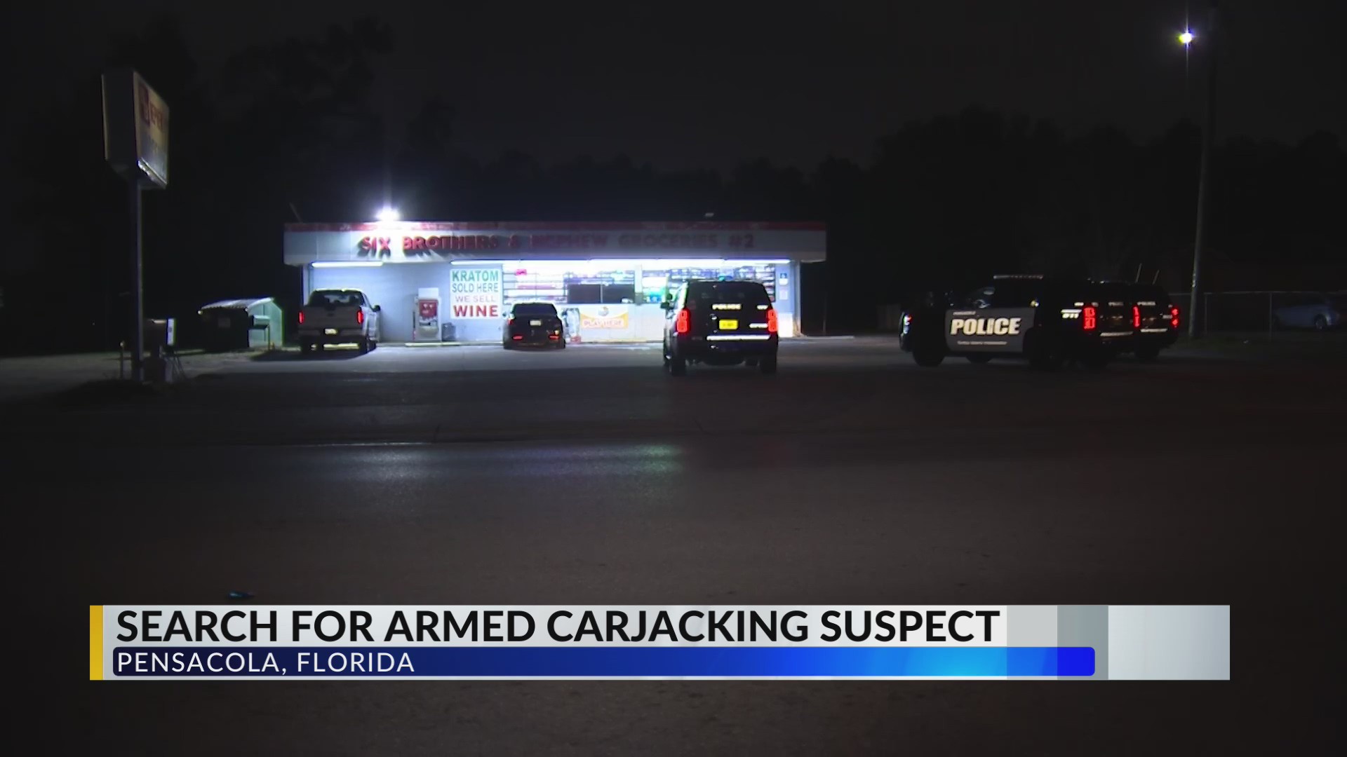 Armed carjacking at Six Brothers & Nephew Grocery Store Pensacola