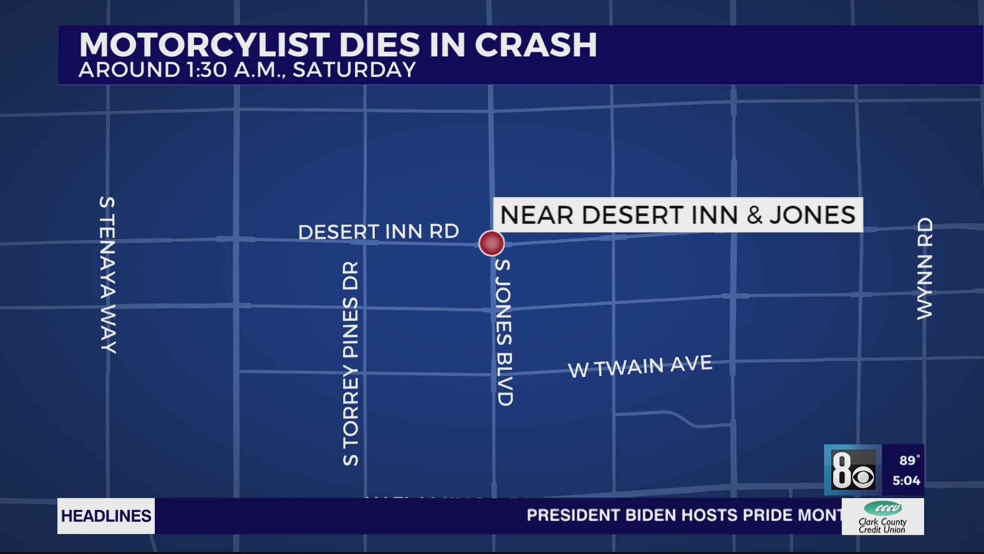 Motorcyclist dead after early Saturday crash in Las Vegas – KLAS