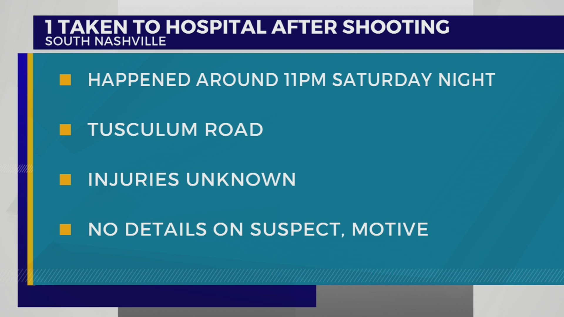 One taken to hospital after South Nashville shooting WKRN News 2