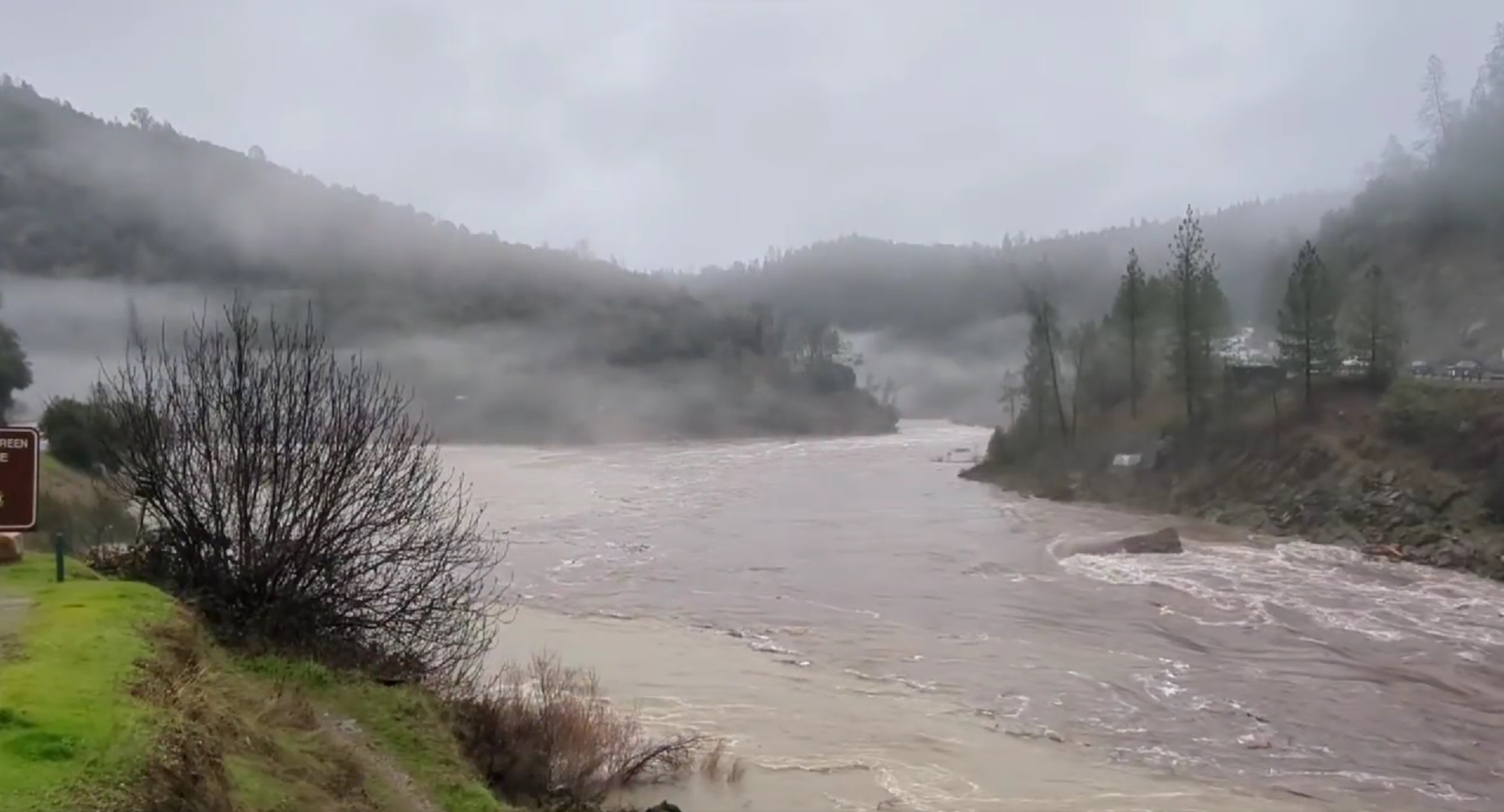 South Fork of the American River rages after heavy rainfall FOX40