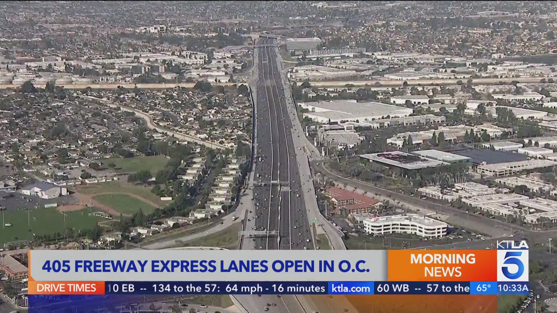 New express lanes open along the 405 Freeway in Orange County KTLA