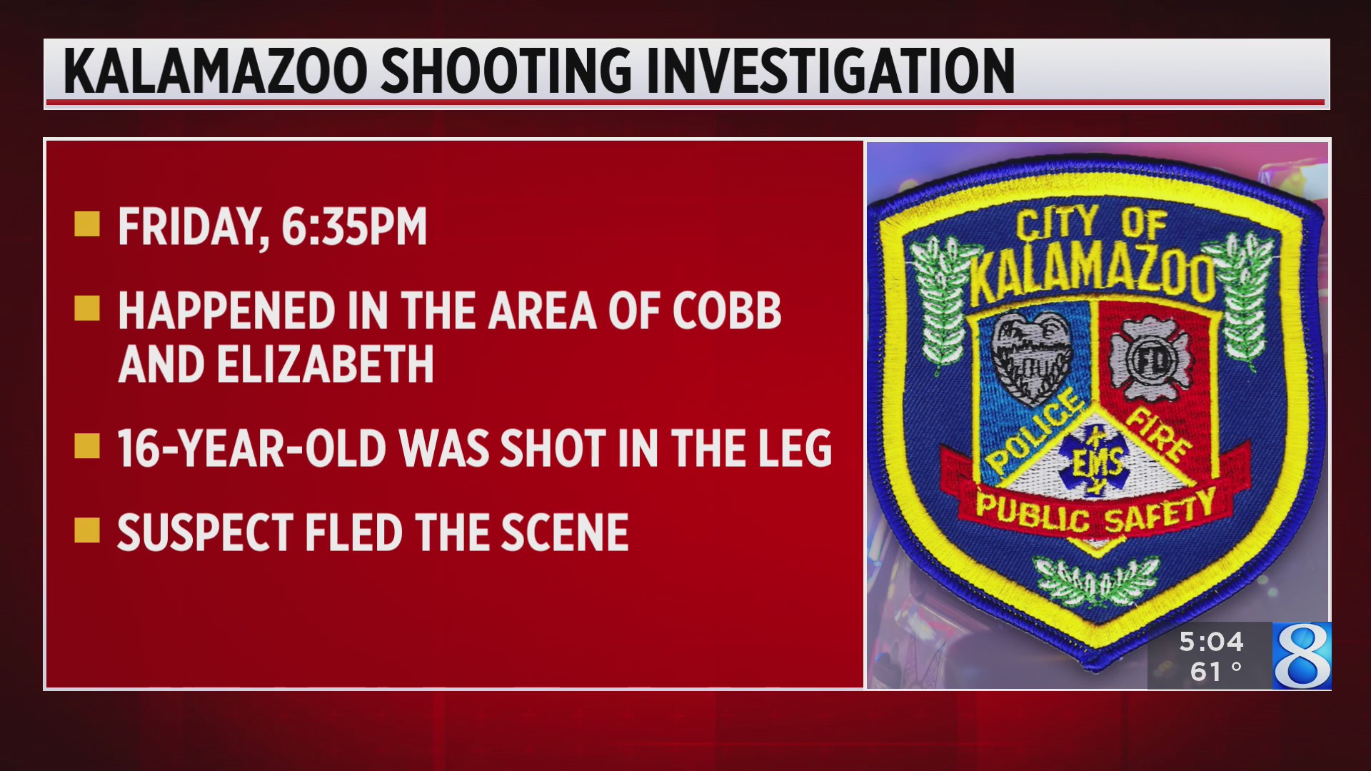 Teen hospitalized after Kalamazoo shooting