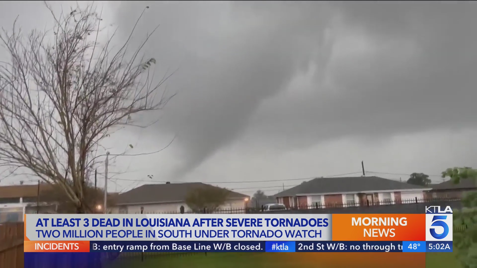 3 dead in Louisiana as volatile U.S. storm spawns Southern tornadoes – KTLA