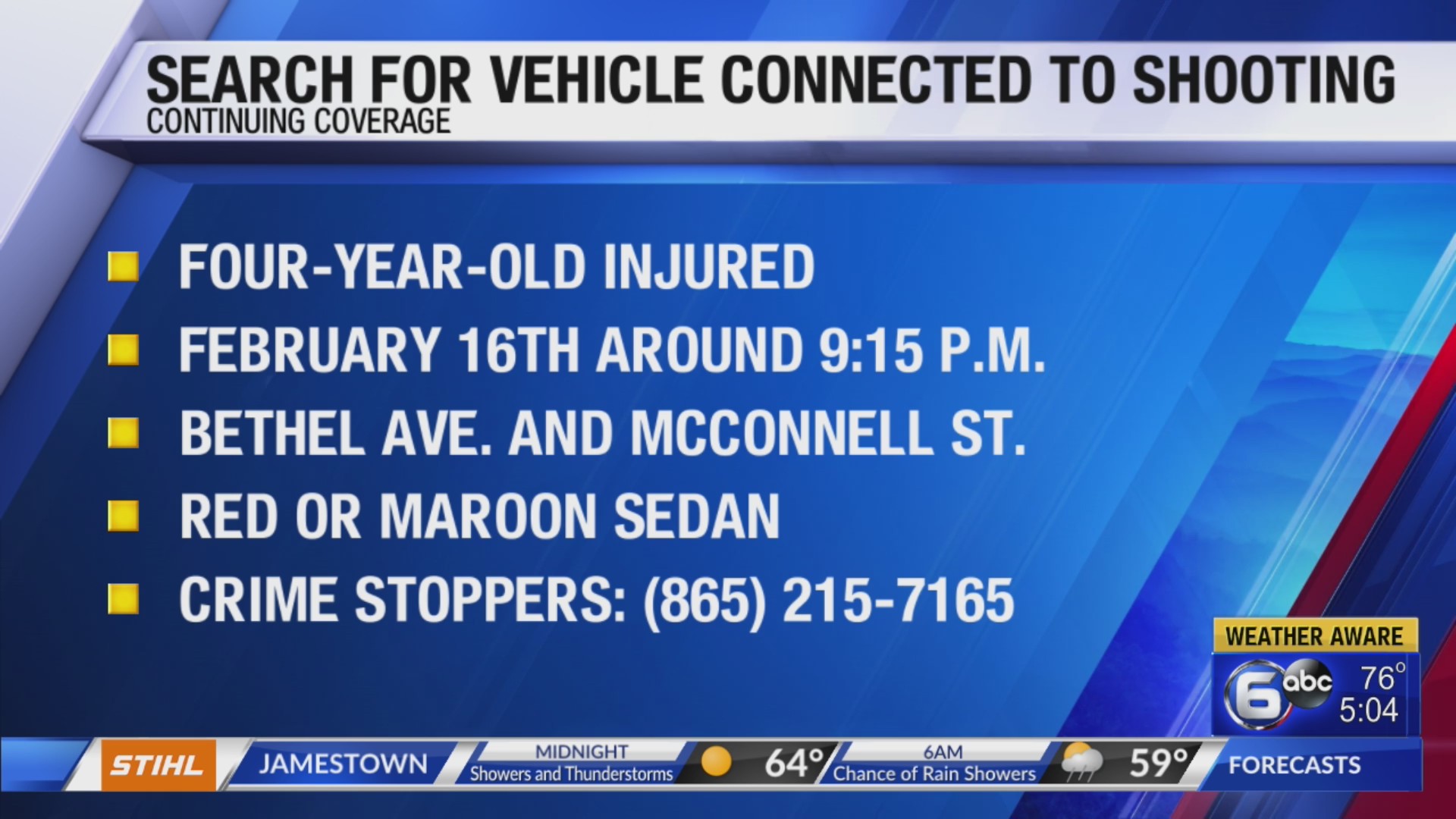 KPD investigates shooting that injured 4-year-old – WATE 6 On Your Side