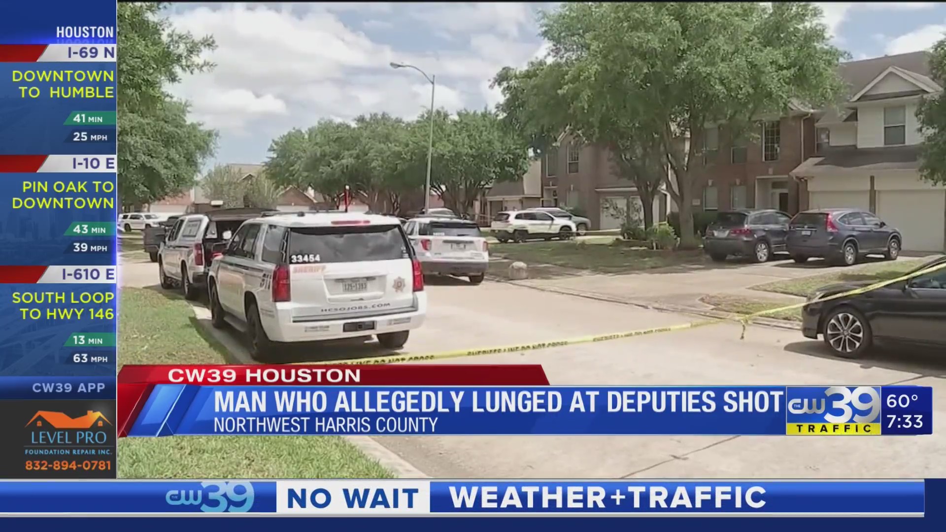Man who allegedly lunged at Harris County deputies shot at his home ...