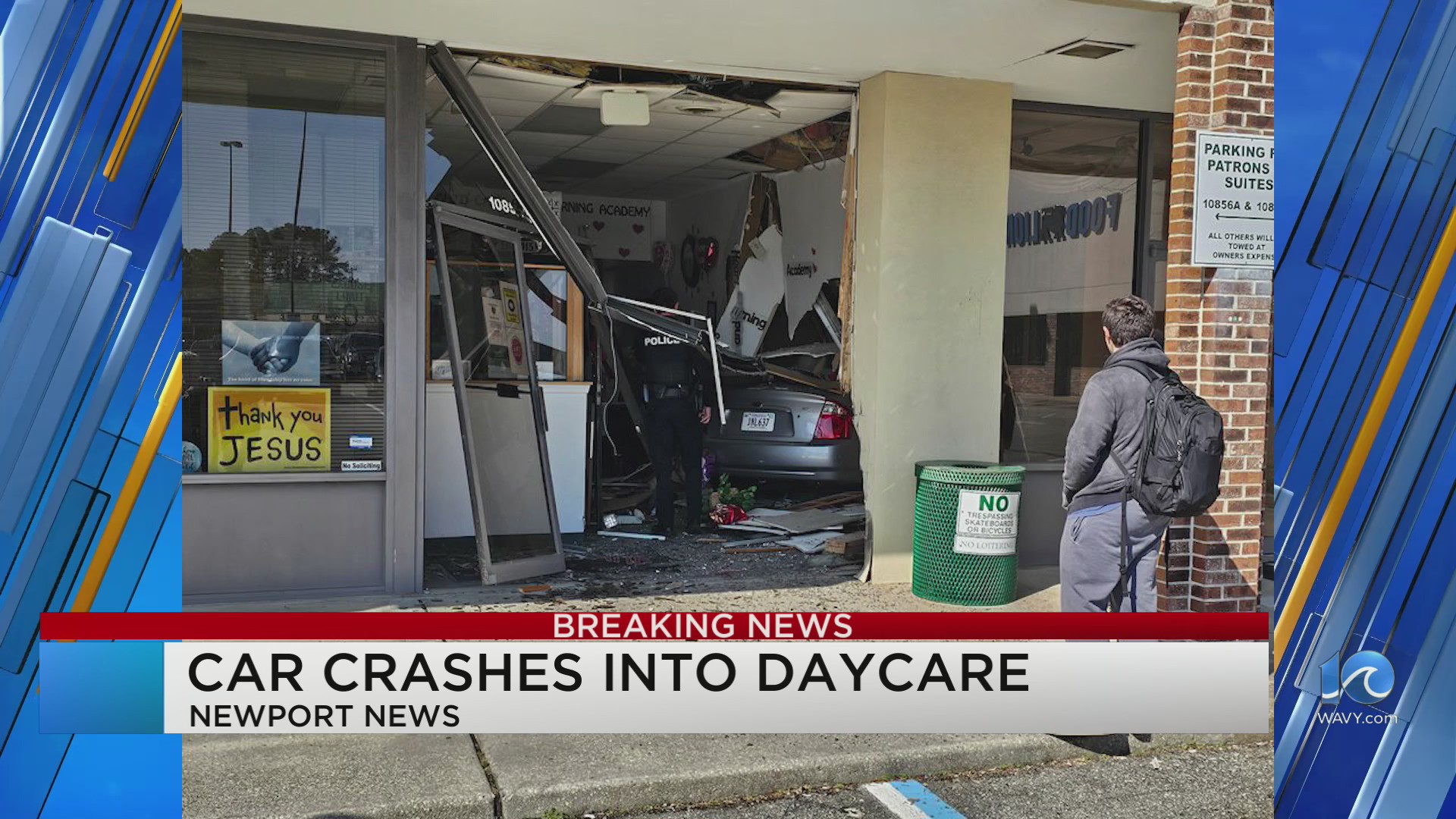 Driver crashes car into daycare in Newport News – WAVY.com