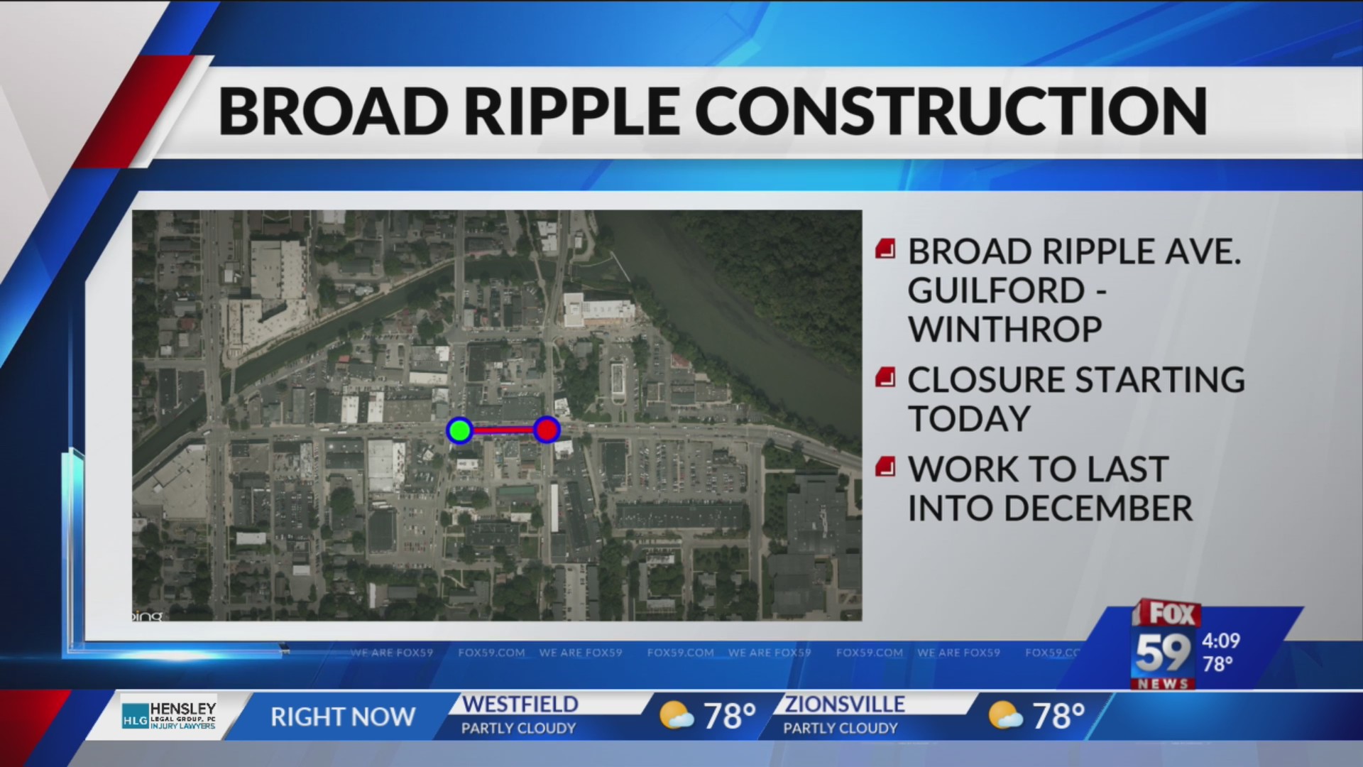 Section of Broad Ripple Avenue closing for improvement project – Fox 59