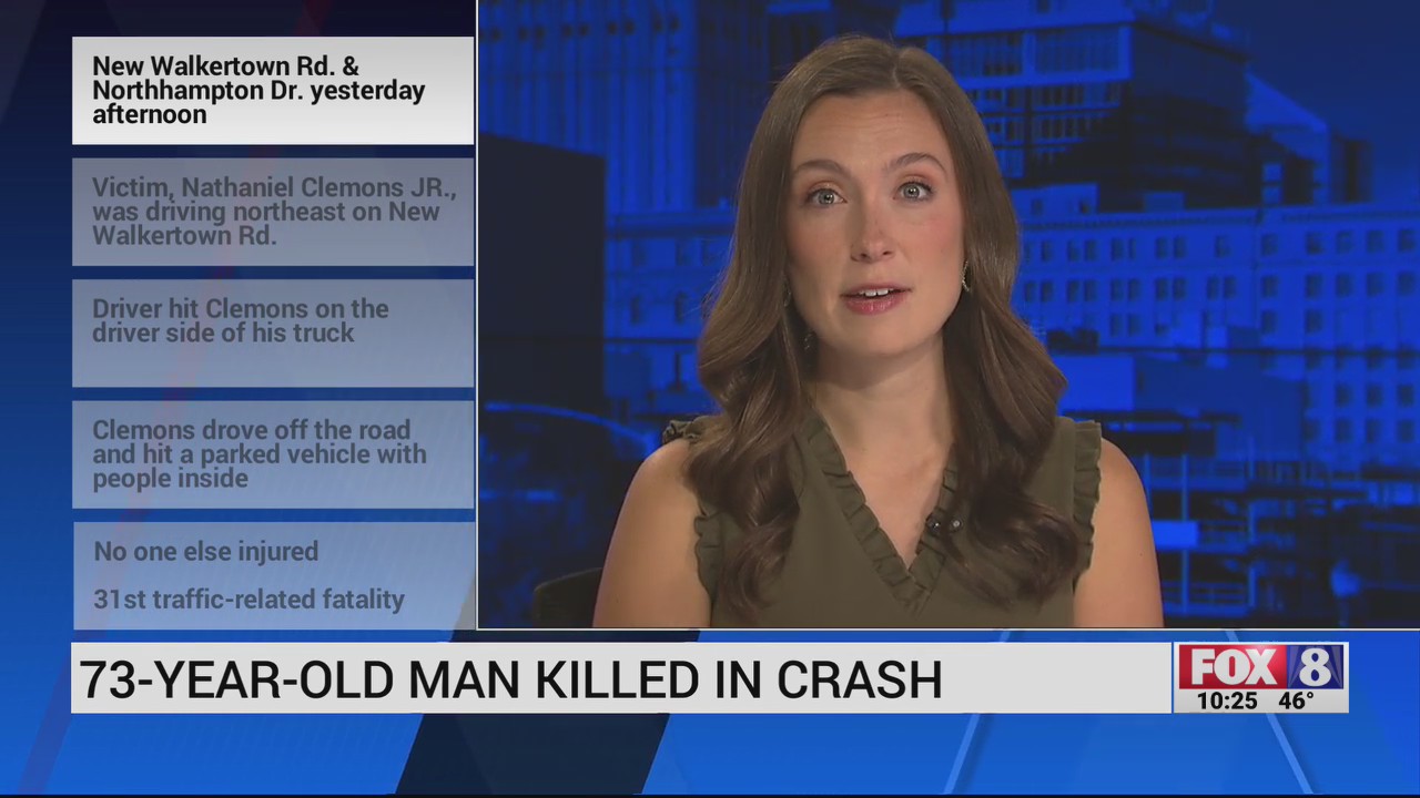 73yearold man dies in 3vehicle crash on New Walkertown Road in