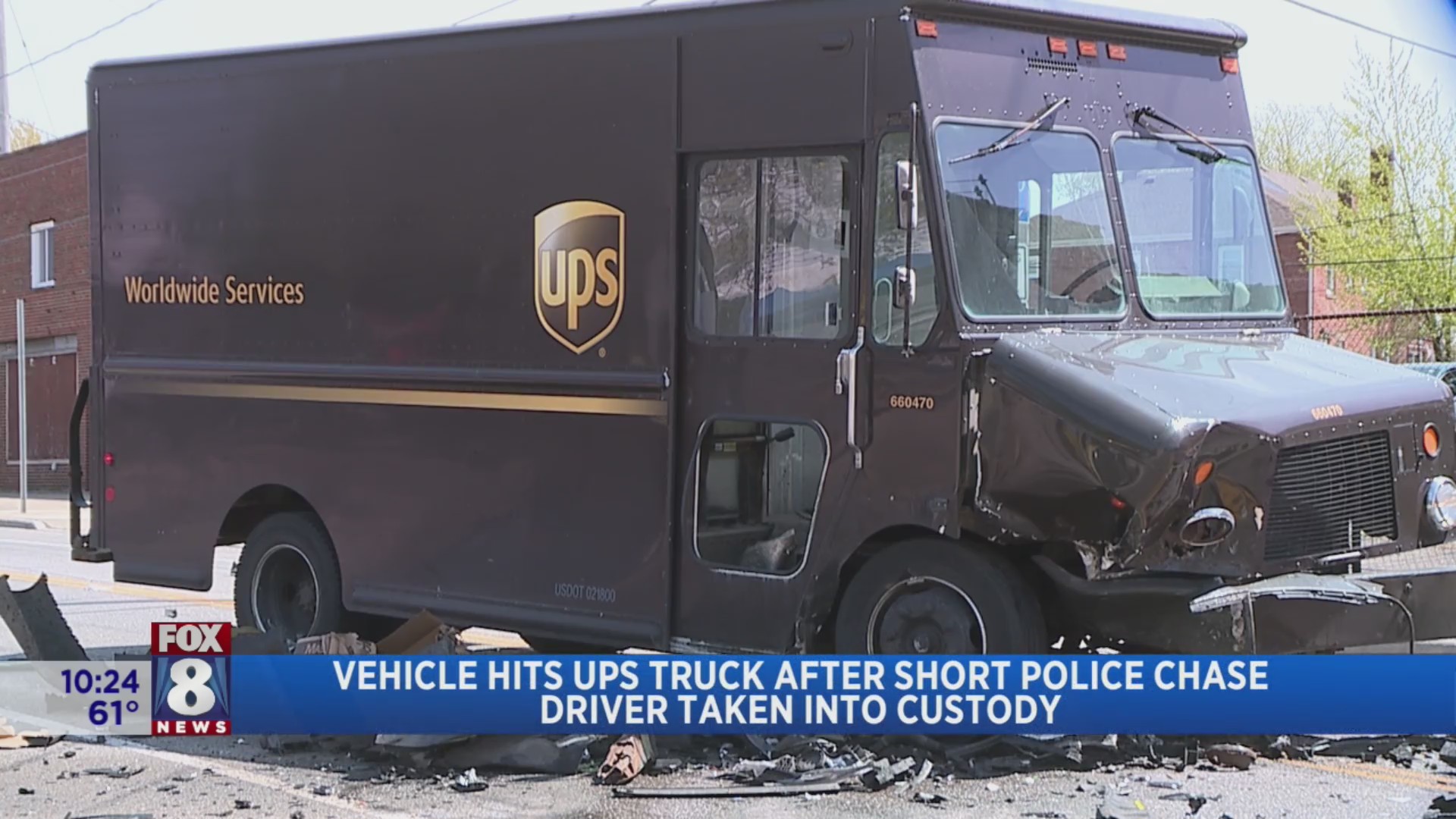 Man arrested after police chase, head-on crash with UPS truck – Fox 8 ...
