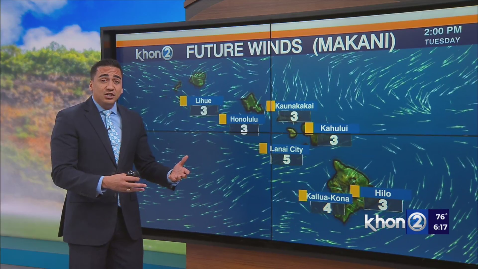 Light and variables prevail ahead of incoming cold front – KHON2
