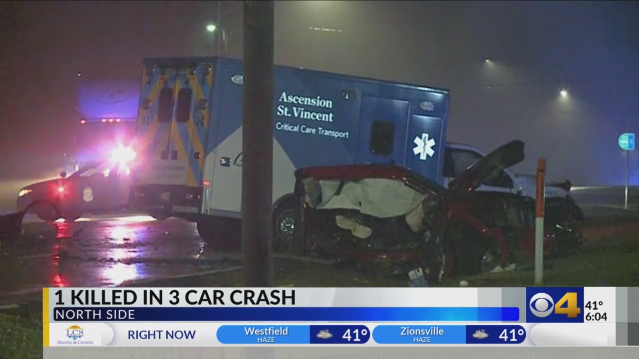 1 killed in multi-vehicle crash involving ambulance on Indy’s north ...