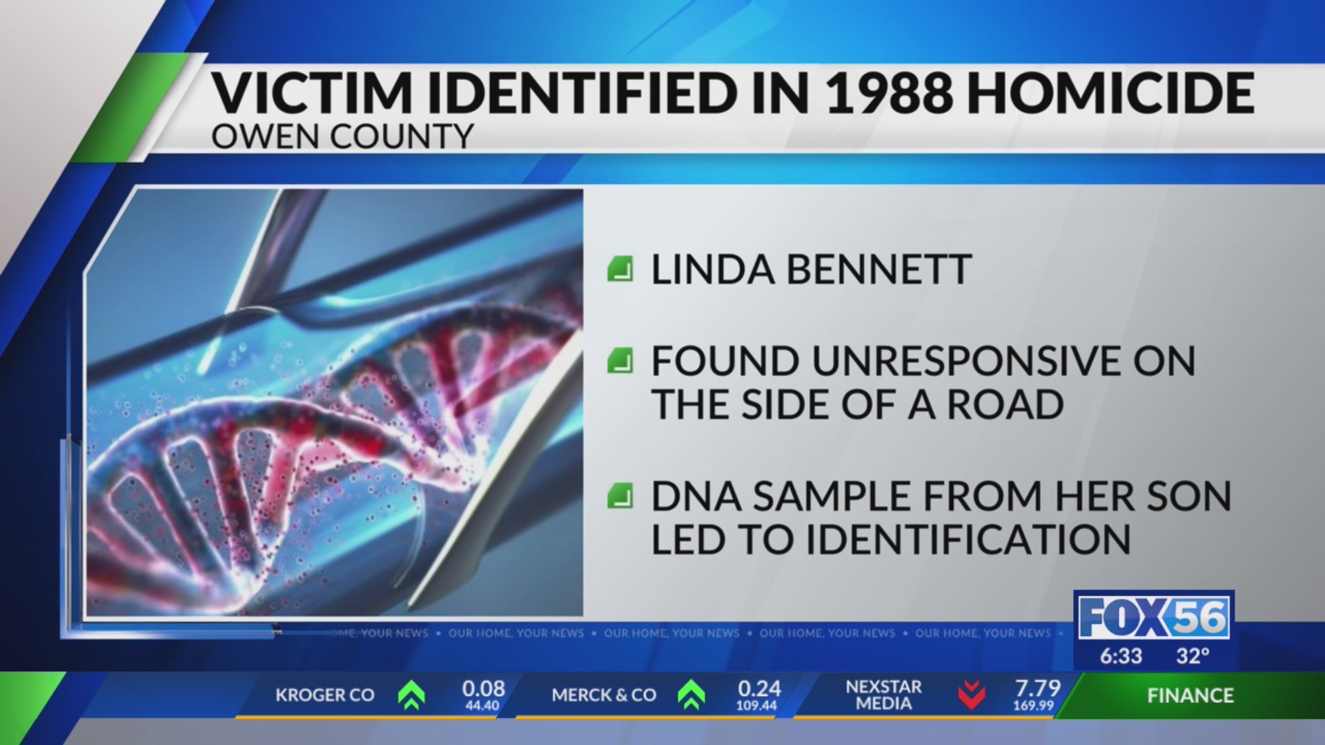 Victim identified in 30 year old Kentucky homicide – FOX 56 News