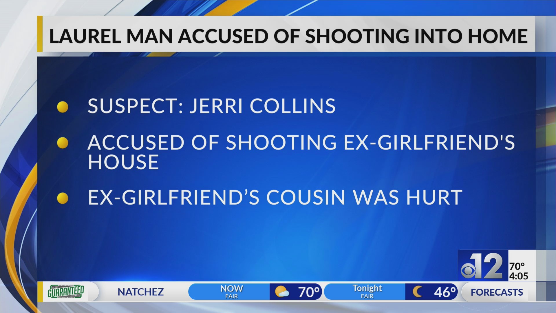 Laurel man accused of shooting into home, injuring woman – WJTV