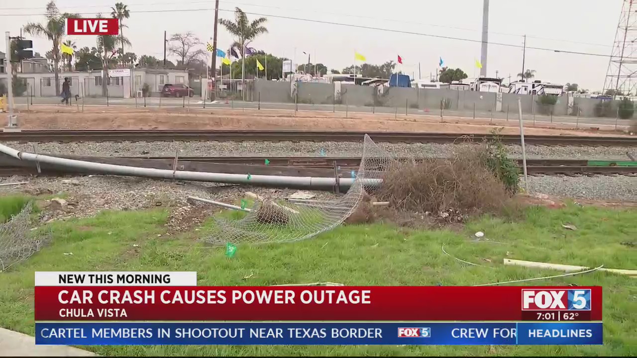 Car Crash Causes Power Outage – FOX 5 San Diego & KUSI News