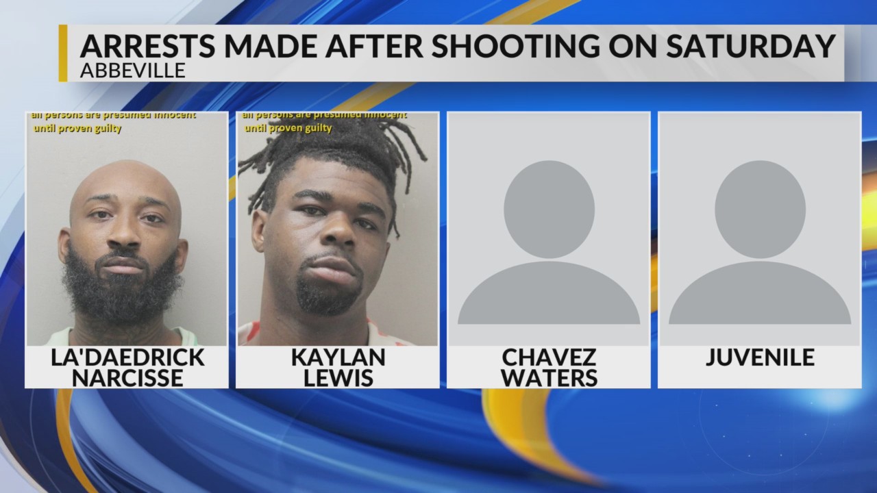 Three men and one juvenile arrested in connection to Abbeville shooting