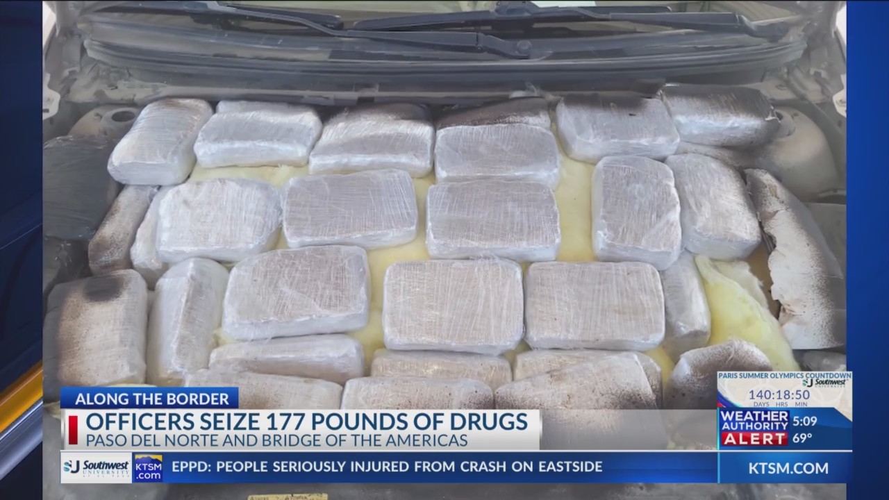 CBP officers seize 177 pounds of drugs at the Paso del Norte Bridge ...