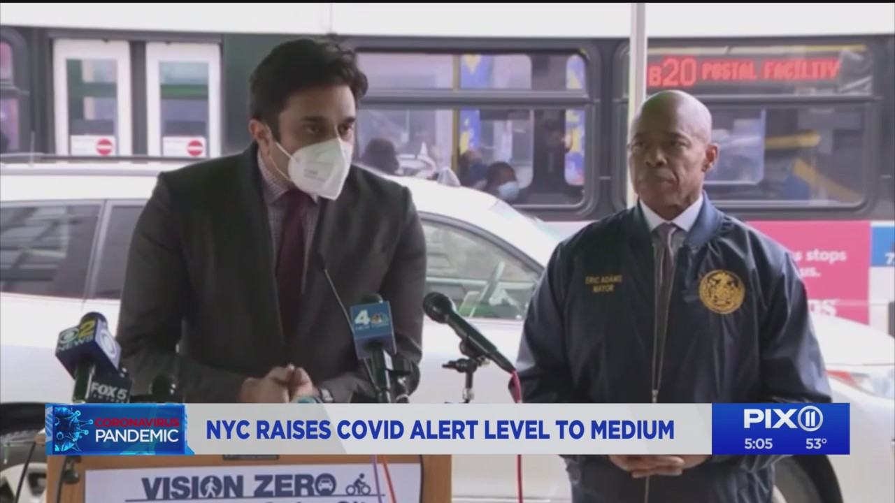 New York City raises COVID alert level – PIX11