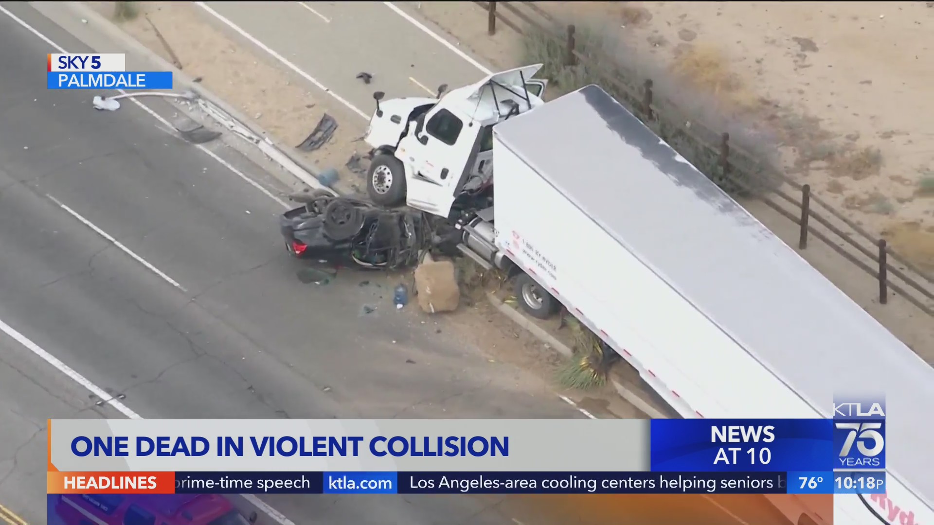 1 dead in Palmdale crash KTLA