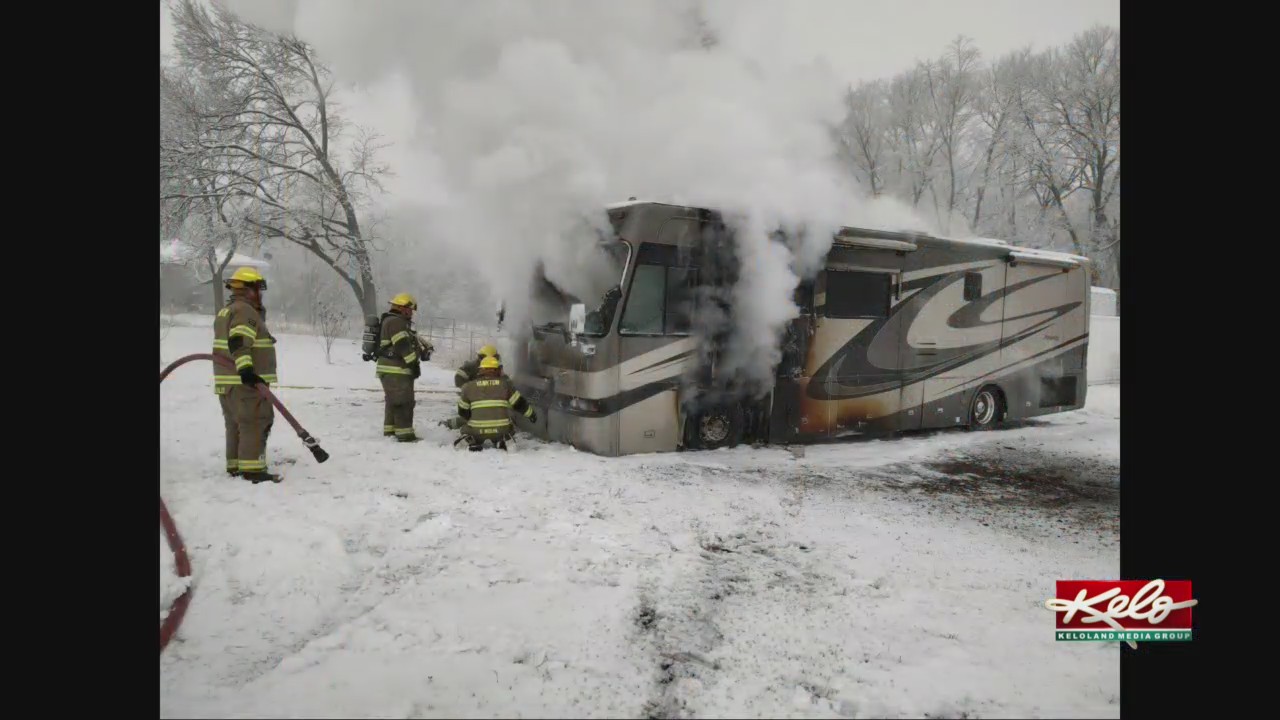 PHOTOS Yankton Fire Department responds to motor home fire