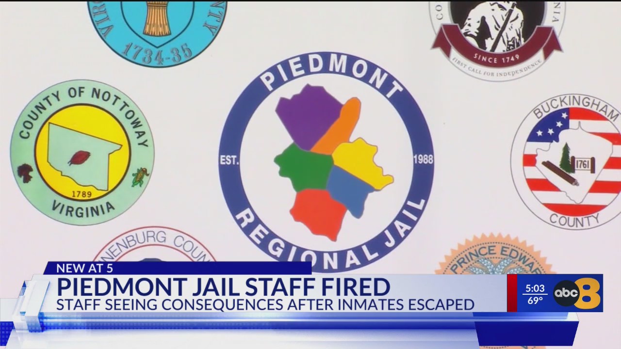 Piedmont Jail Staff Fired WRIC ABC 8News