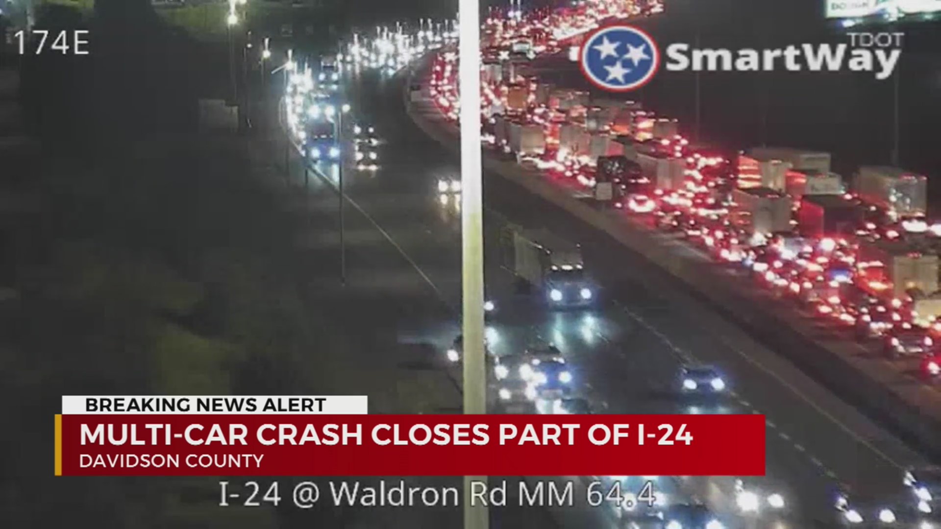 Multi-car crash closes part of I-24 W in Davidson County near ...