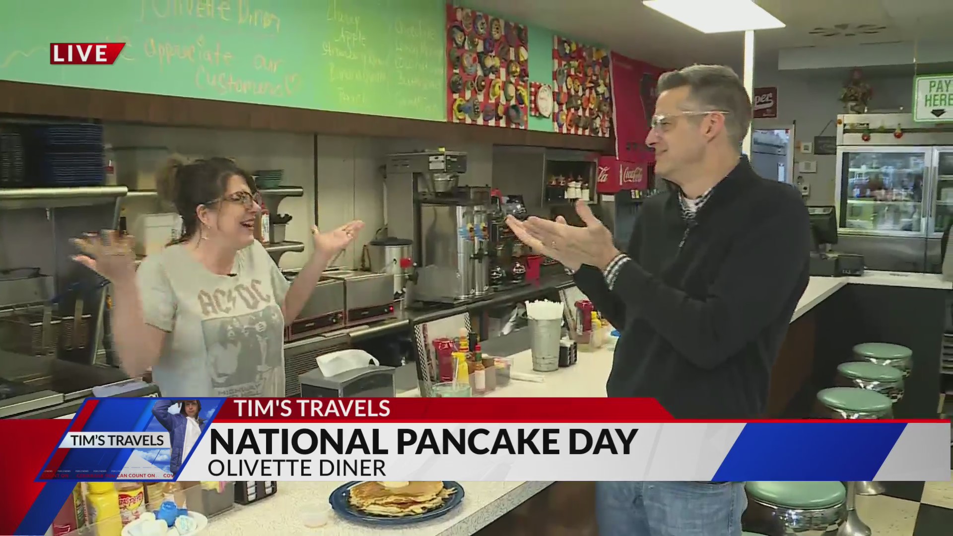 Tim’s Travels: Celebrate National Pancake Day at Olivette Diner – FOX 2