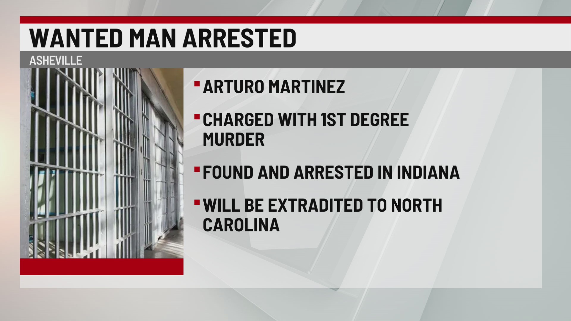 Asheville murder suspect arrested in Indiana – WSPA 7NEWS