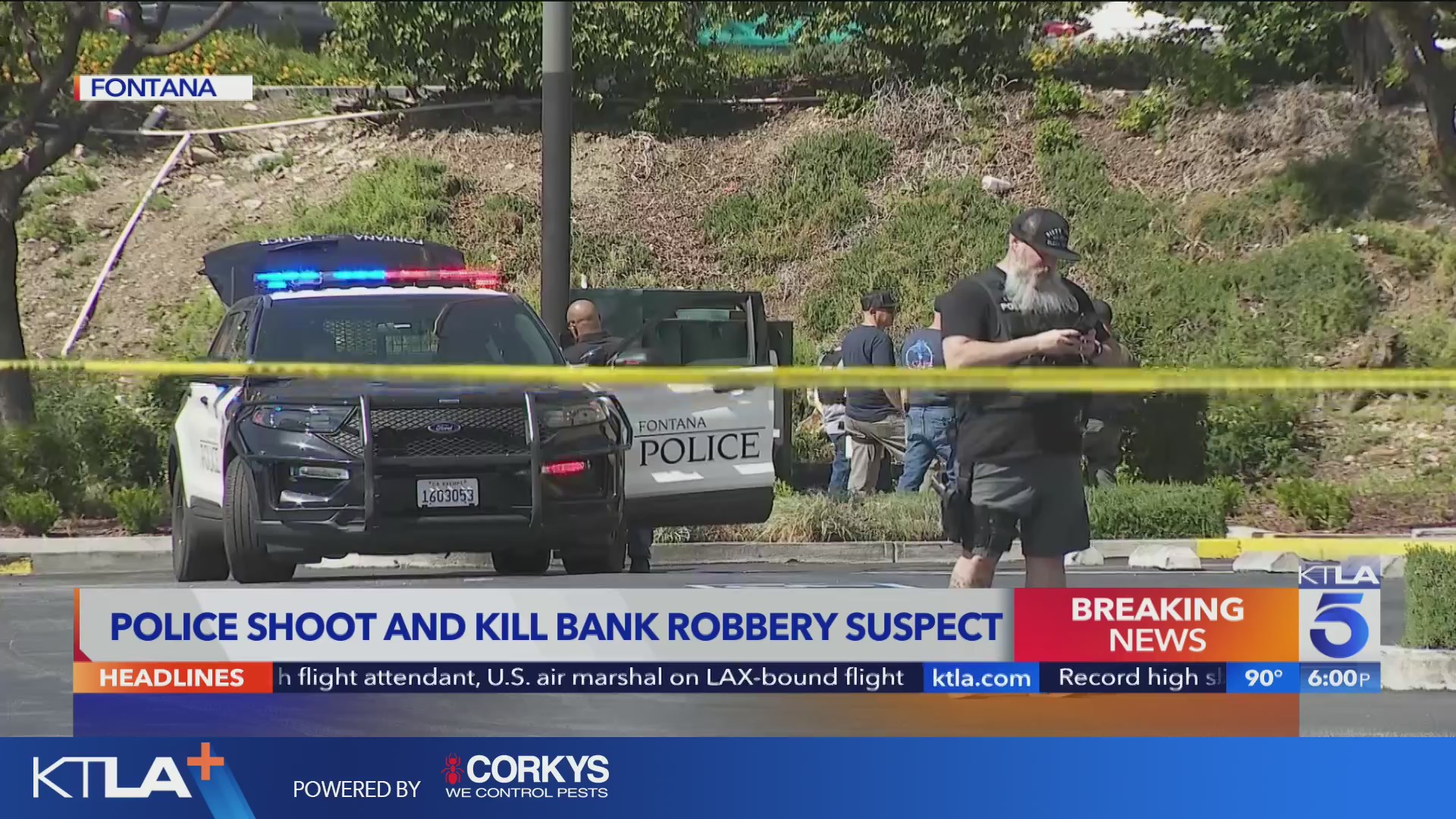 Suspected bank robber killed by Fontana PD – KTLA
