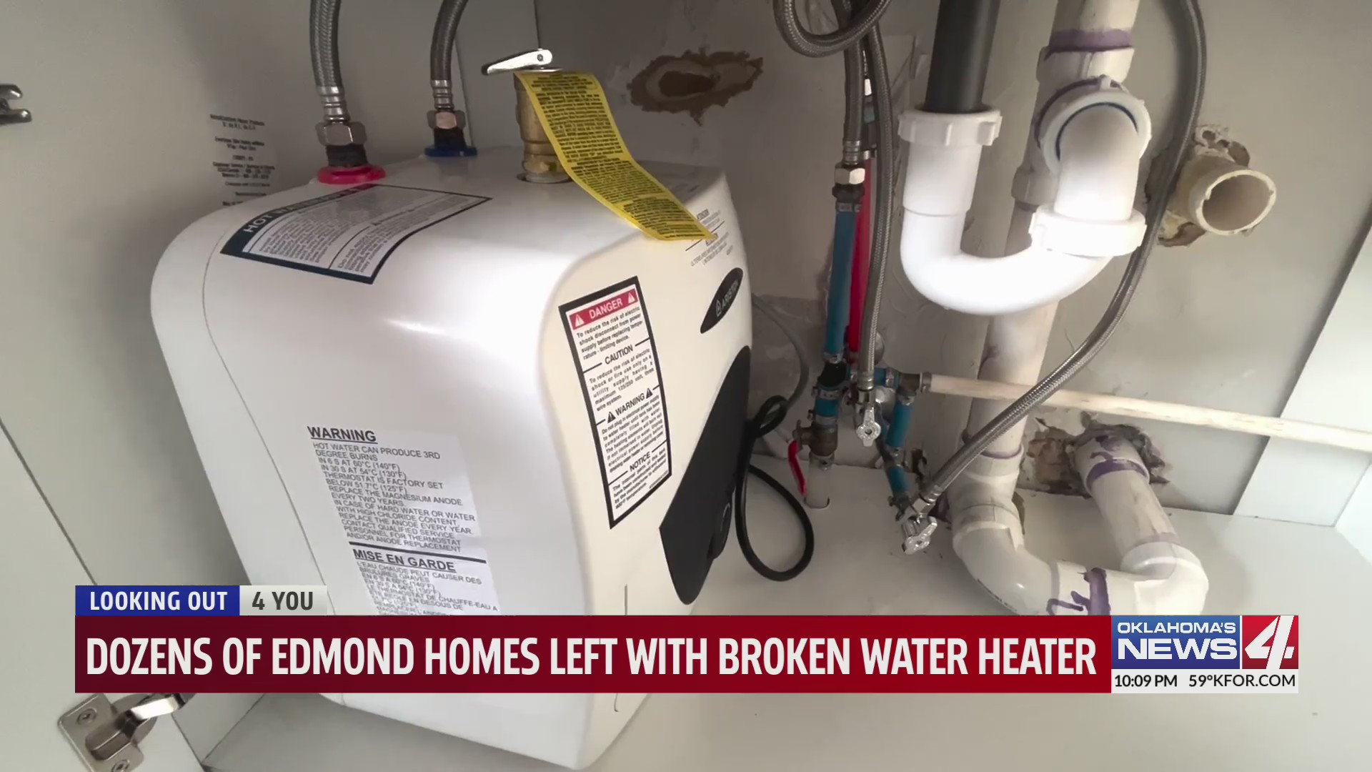Dozens of Edmond homes left with broken water heaters