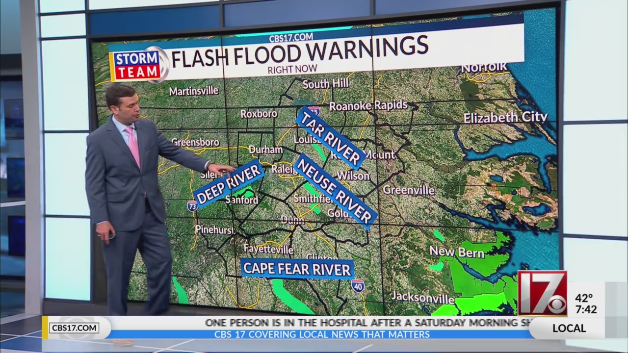 Flood warnings issued for rivers in central NC counties Sunday morning ...
