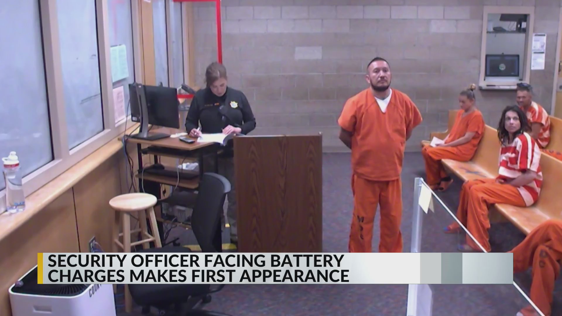 Albuquerque Metro Security officer facing battery charges makes first