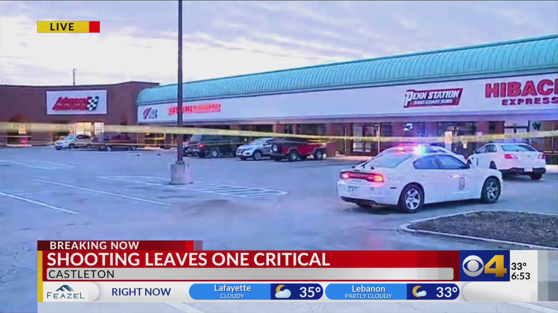 Person in critical condition after shooting in Castleton area WTTV