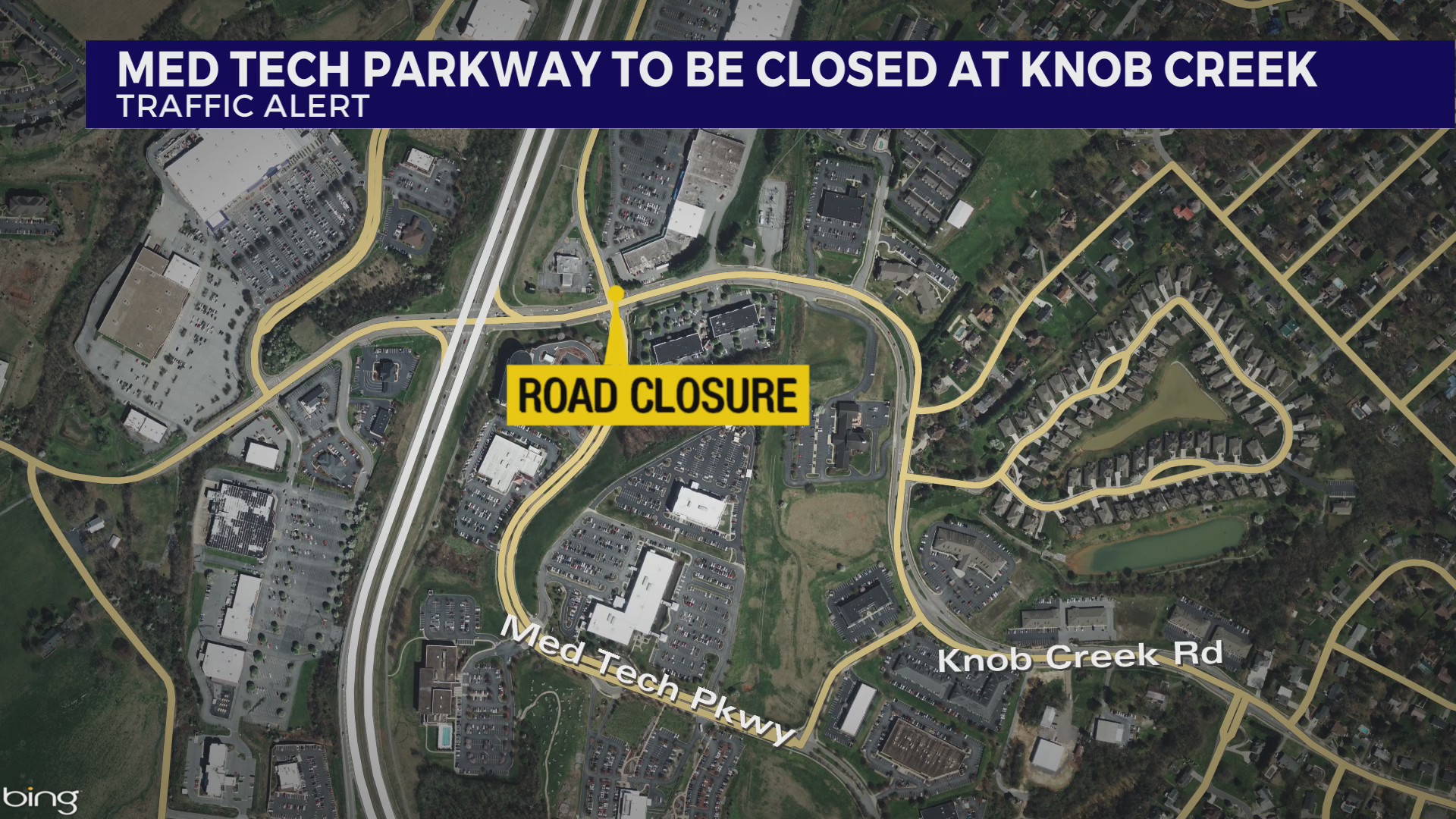 Traffic Alert Parts of Knob Creek Road to close for construction