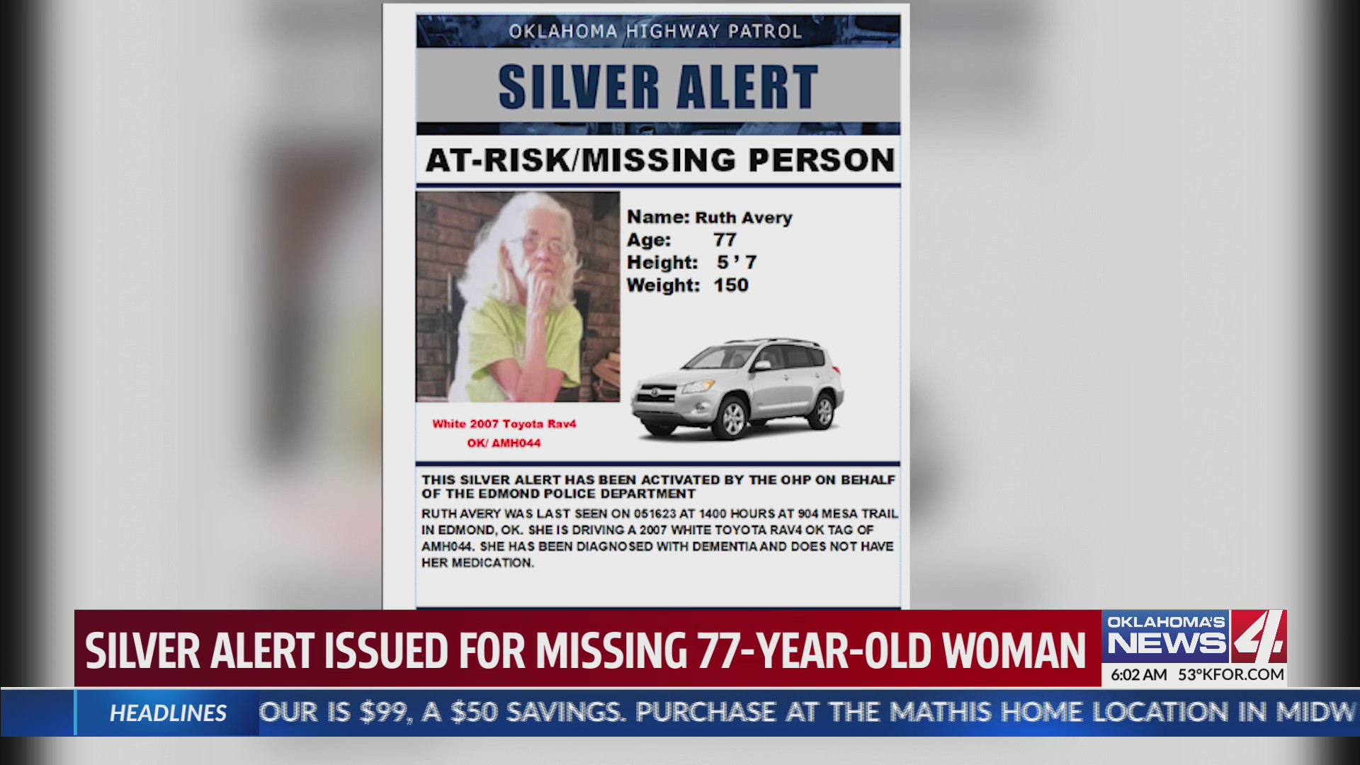 Silver alert issued for missing Edmond woman – KFOR.com Oklahoma City