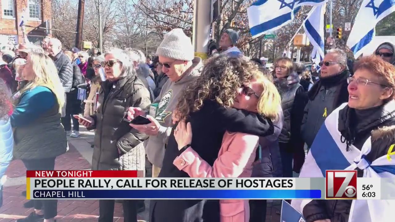 Chapel Hill rally seeks release of hostages in Israel-Hamas war – CBS17.com