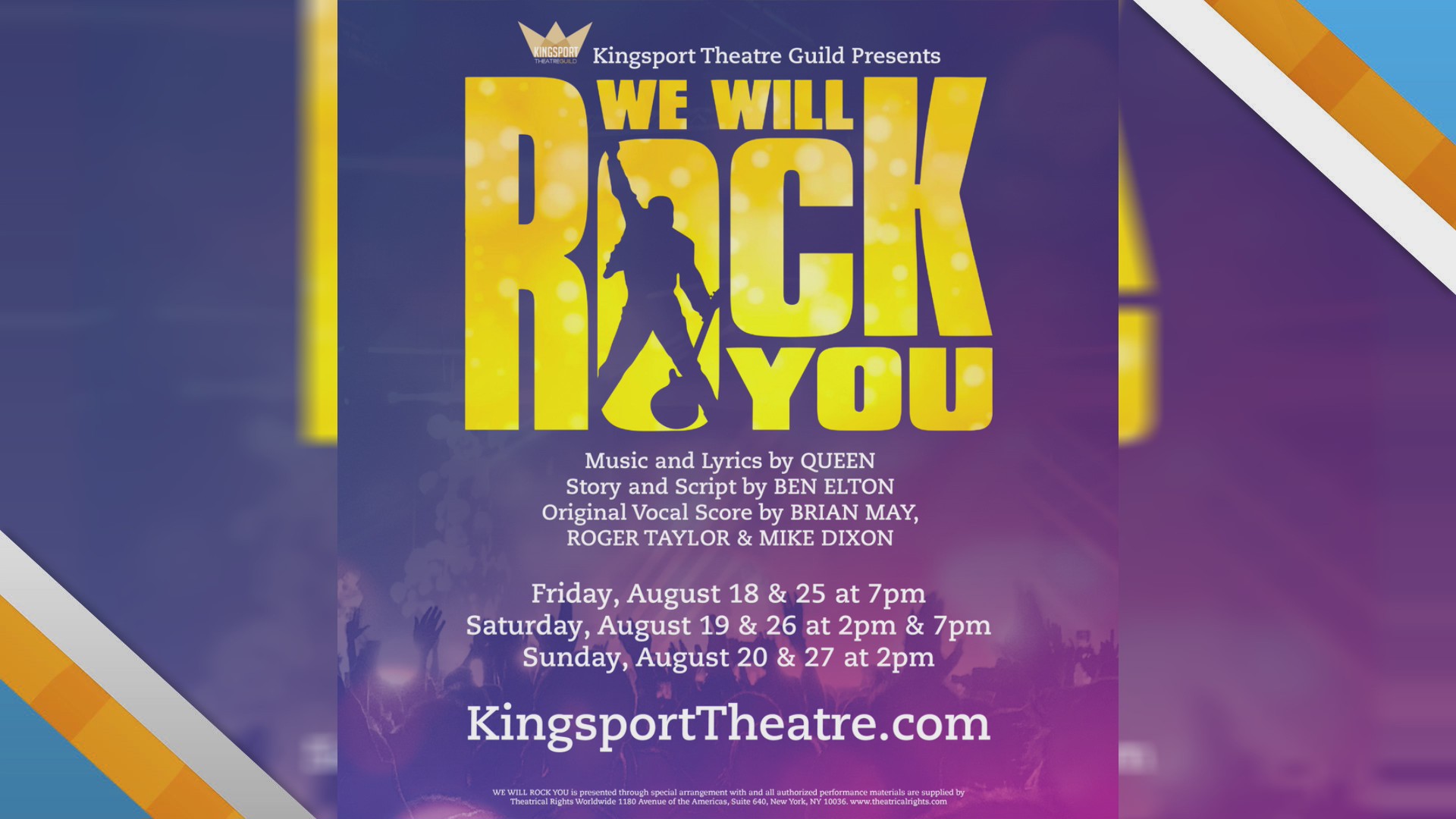Kingsport Theatre Guild presents” “We Will Rock You” WJHL Tri