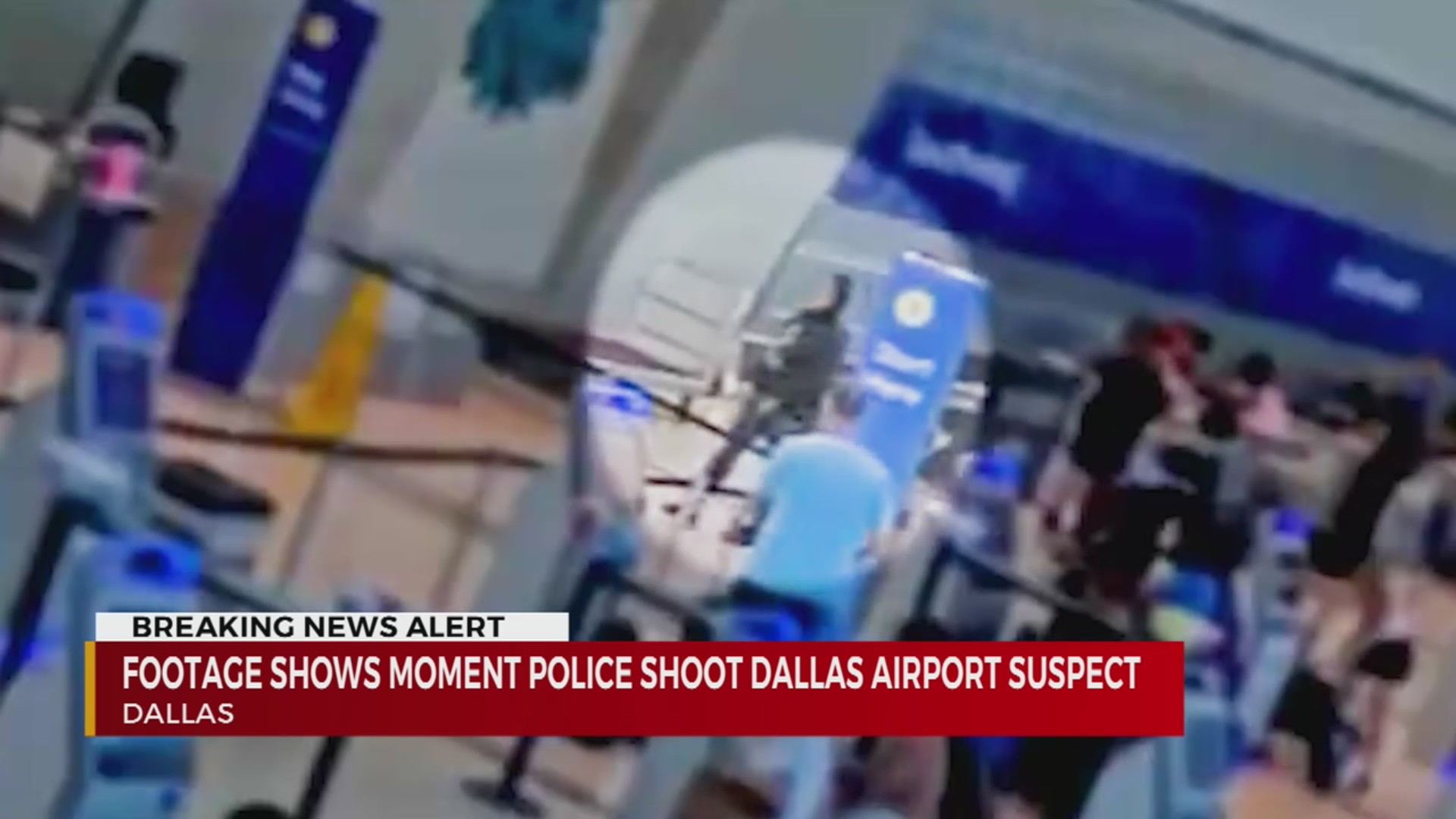 VIDEO Footage shows moment police shoot Dallas Airport suspect WKRN