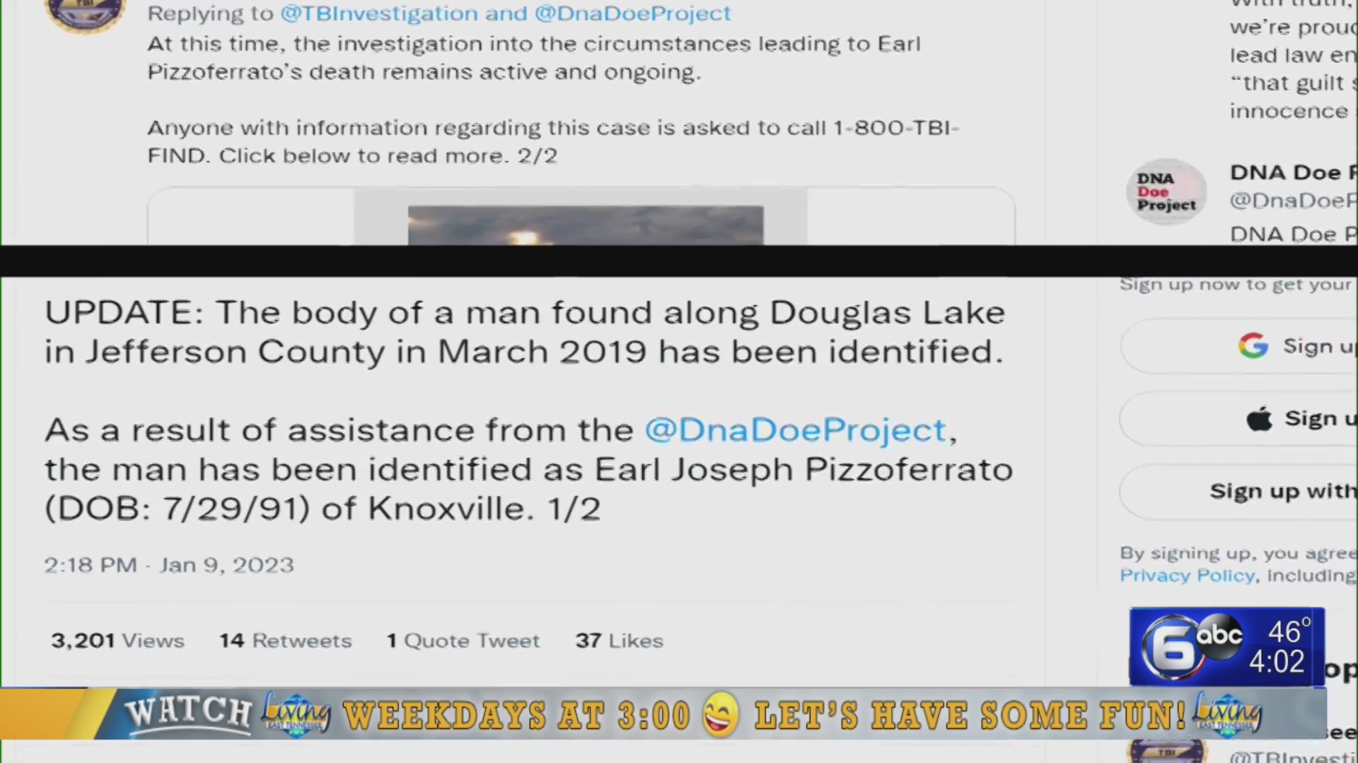 Remains found in golf bag identified as Knoxville man – WATE 6 On Your Side