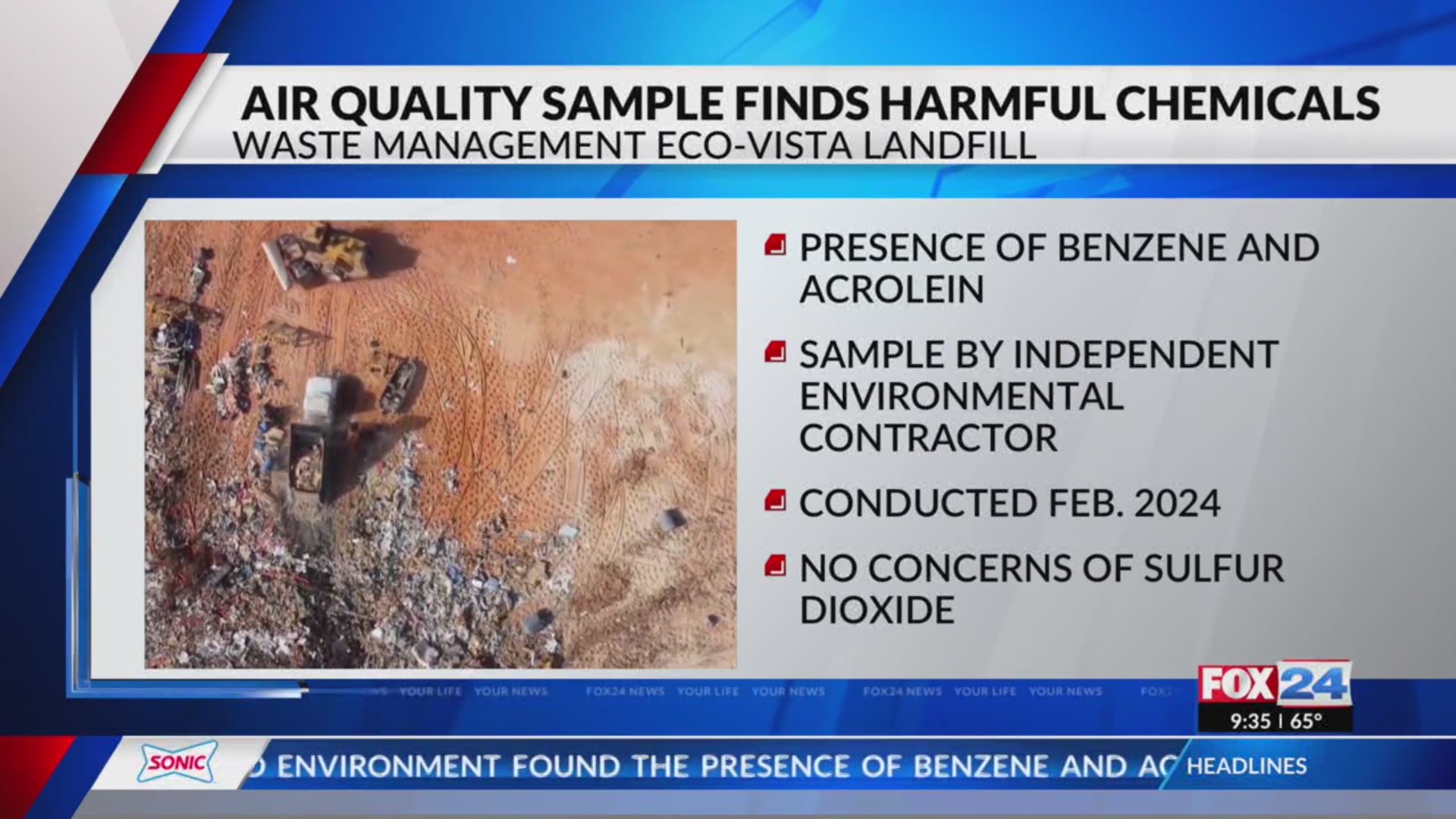 Air quality sample finds harmful chemicals at Tontitown landfill KNWA FOX24
