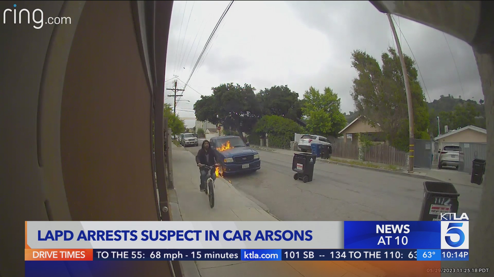 Suspect arrested in series of car arsons – KTLA