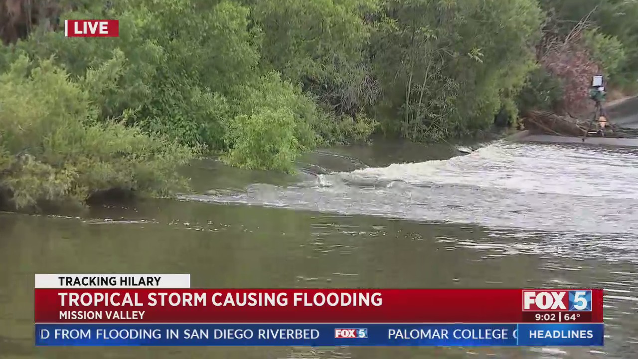 San Diego River Still Experiencing Flooding From Tropical Storm Hilary ...
