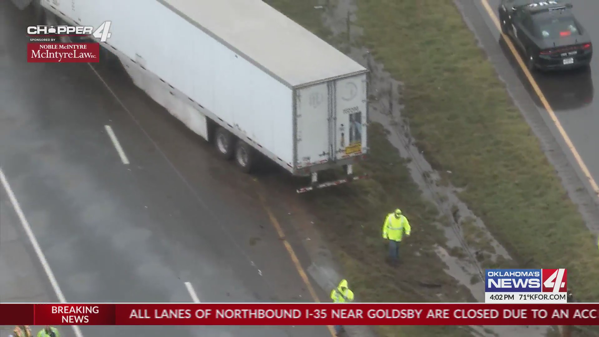 Northbound I35 closed in Goldsby Oklahoma City